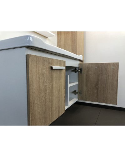 Тумба с раковиной Comforty Рига 80 00004139026 подвесная Дуб сонома