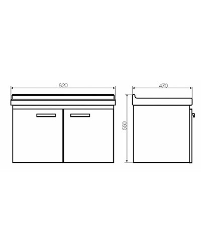 Тумба с раковиной Comforty Рига 80 00004139026 подвесная Дуб сонома