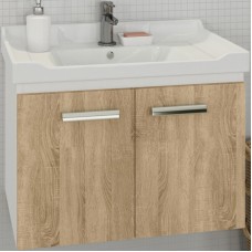 Тумба с раковиной Comforty Рига 60 00004142213 подвесная Дуб сонома