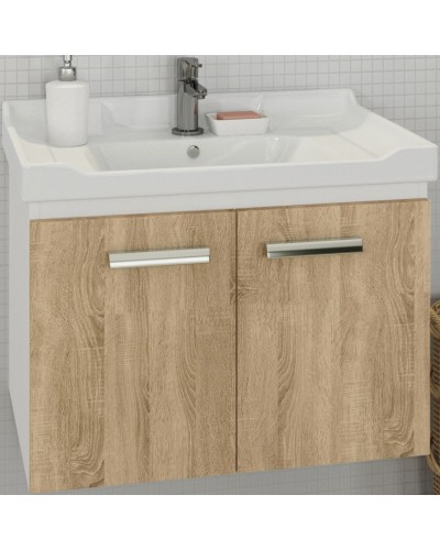 Тумба с раковиной Comforty Рига 60 00004142213 подвесная Дуб сонома