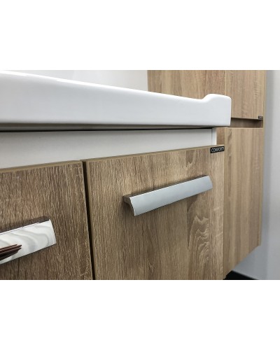 Тумба с раковиной Comforty Рига 60 00004142213 подвесная Дуб сонома