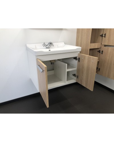 Тумба с раковиной Comforty Рига 60 00004142213 подвесная Дуб сонома