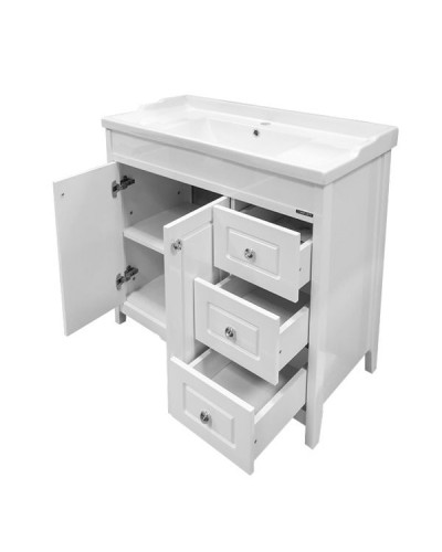 Тумба с раковиной Comforty Тбилиси 90 00003132630 Белая