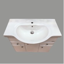 Тумба с раковиной Comforty Сочи 85 00004134639 Белая