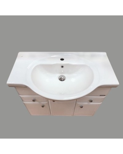 Тумба с раковиной Comforty Сочи 85 00004134639 Белая