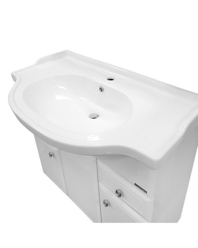 Тумба с раковиной Comforty Сочи 100 00004134582 Белая