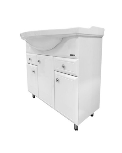 Тумба с раковиной Comforty Сочи 100 00004134582 Белая