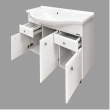 Тумба с раковиной Comforty Сочи 100 00004134582 Белая