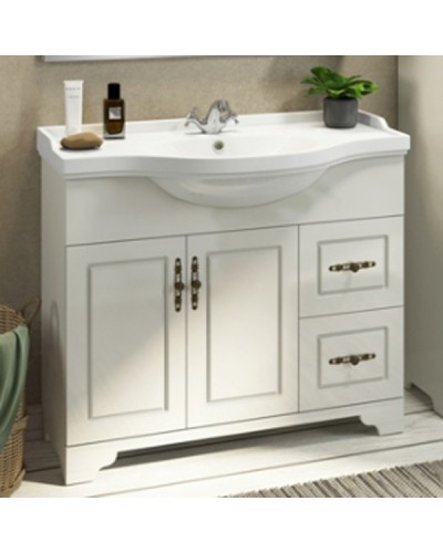 Тумба с раковиной Comforty Севилья 100 00003132627 Слоновая кость