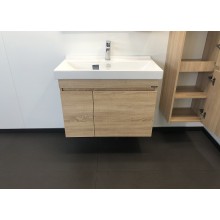 Тумба с раковиной Comforty Тромсе 80 00004142219 подвесная Дуб сонома