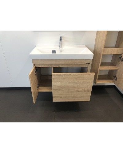 Тумба с раковиной Comforty Тромсе 80 00004142219 подвесная Дуб сонома