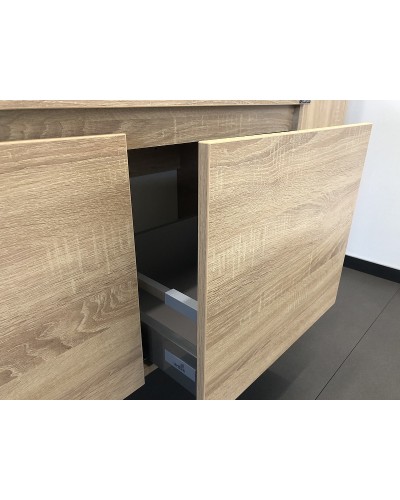 Тумба с раковиной Comforty Тромсе 80 00004142219 подвесная Дуб сонома