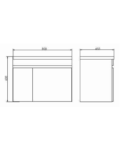 Тумба с раковиной Comforty Тромсе 80 00004142219 подвесная Дуб сонома