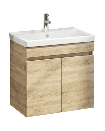 Тумба с раковиной Comforty Тромсе 60 00004142217 подвесная Дуб сонома