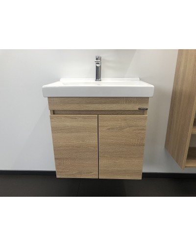 Тумба с раковиной Comforty Тромсе 60 00004142217 подвесная Дуб сонома