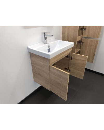 Тумба с раковиной Comforty Тромсе 60 00004142217 подвесная Дуб сонома