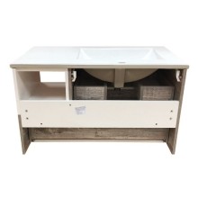 Тумба с раковиной Comforty Турин 90L 00004137135 подвесная Дуб бежевый