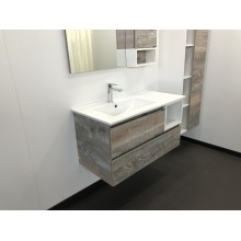 Тумба с раковиной Comforty Турин 90L 00004137135 подвесная Дуб бежевый