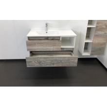 Тумба с раковиной Comforty Турин 90L 00004137135 подвесная Дуб бежевый