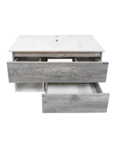 Тумба с раковиной Comforty Турин 90 00004136271 подвесная Дуб бежевый