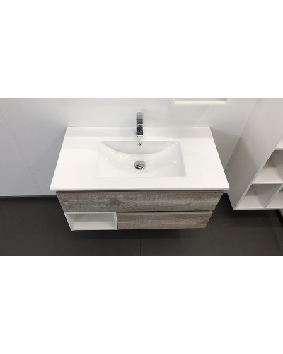 Тумба с раковиной Comforty Турин 90 00004136271 подвесная Дуб бежевый