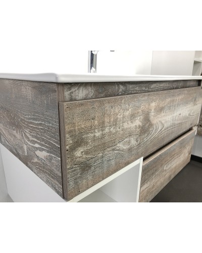 Тумба с раковиной Comforty Турин 90 00004136271 подвесная Дуб бежевый