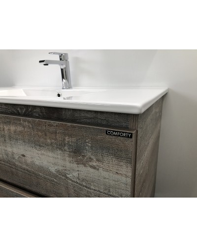 Тумба с раковиной Comforty Турин 90 00004136271 подвесная Дуб бежевый