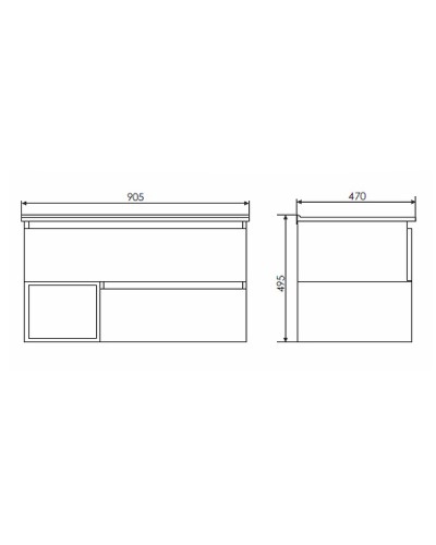 Тумба с раковиной Comforty Турин 90 00004136271 подвесная Дуб бежевый