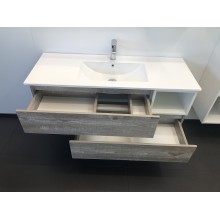 Тумба с раковиной Comforty Турин 120 00004137137 подвесная Дуб бежевый