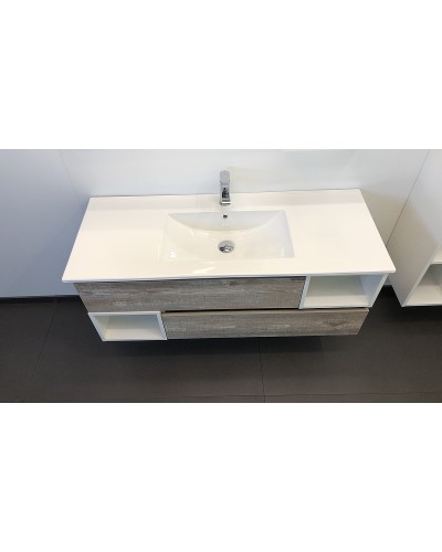 Тумба с раковиной Comforty Турин 120 00004137137 подвесная Дуб бежевый