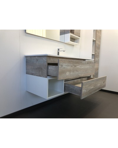 Тумба с раковиной Comforty Турин 120 00004137137 подвесная Дуб бежевый