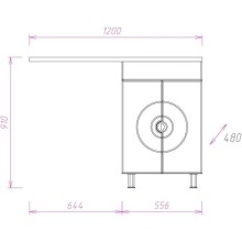 Тумба с раковиной белый глянец 120 см Onika Космос 106019 + 612001