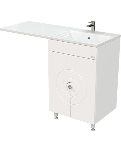 Тумба с раковиной белый глянец 120 см Onika Космос 106019 + 612002