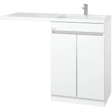 Тумба с раковиной белый глянец 120 см Onika Милтон Нова 105802 + FC-00001870