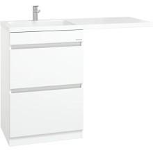 Тумба с раковиной белый глянец 120 см Onika Милтон 105801 + FC-00001871