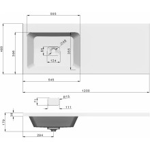 Тумба с раковиной белый глянец 120 см Onika Милтон 105801 + FC-00001871