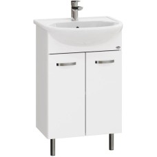 Тумба с раковиной белый глянец 55,5 см Onika Коралл 105558 + 4620008192765