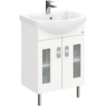 Тумба с раковиной белый глянец 55 см Onika Кристалл 105555 + 1WH501702