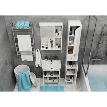 Тумба с раковиной белый глянец 55 см Onika Кристалл 105555 + 1WH501702