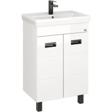 Тумба с раковиной белый глянец 55 см Onika Балтика 105552 + 1WH302126