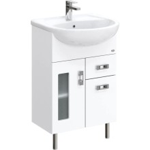 Тумба с раковиной белый глянец 54 см Onika Кристалл 105551 + UM-ERI55/1