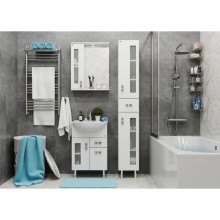 Тумба с раковиной белый глянец 54 см Onika Кристалл 105551 + UM-ERI55/1