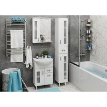 Тумба с раковиной белый глянец 54 см Onika Кристалл 105551 + UM-ERI55/1