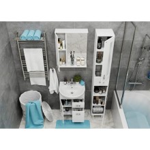 Тумба с раковиной белый глянец 54 см Onika Кристалл 105551 + UM-ERI55/1