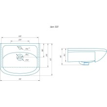 Тумба с раковиной дуб сонома/серый матовый 51 см Onika Милтон 105037 + 4620008192758