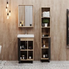 Тумба с раковиной дуб сонома/серый матовый 50 см Onika Милтон 105035 + 4630055557578