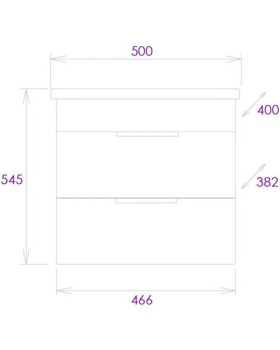 Тумба с раковиной дуб галифакс 50 см Onika Легран 105031 + 4630055557578