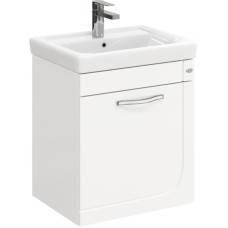 Тумба с раковиной белый глянец 50,6 см Onika Ирис 105018 + 1WH302128