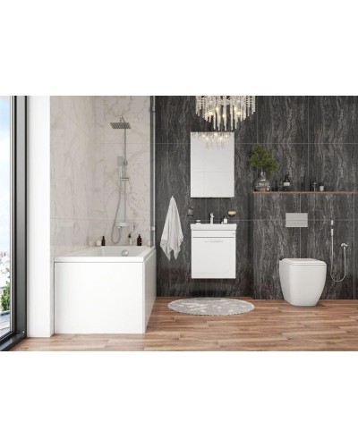 Тумба с раковиной белый глянец 50,6 см Onika Ирис 105018 + 1WH302128