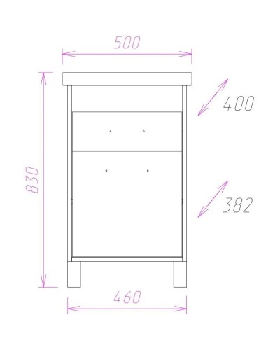 Тумба с раковиной ясень таормина 50 см Onika Натали 105016 + 4630055557578